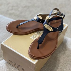 Navy Blue Michael Kors thong Sandals- Size 10M